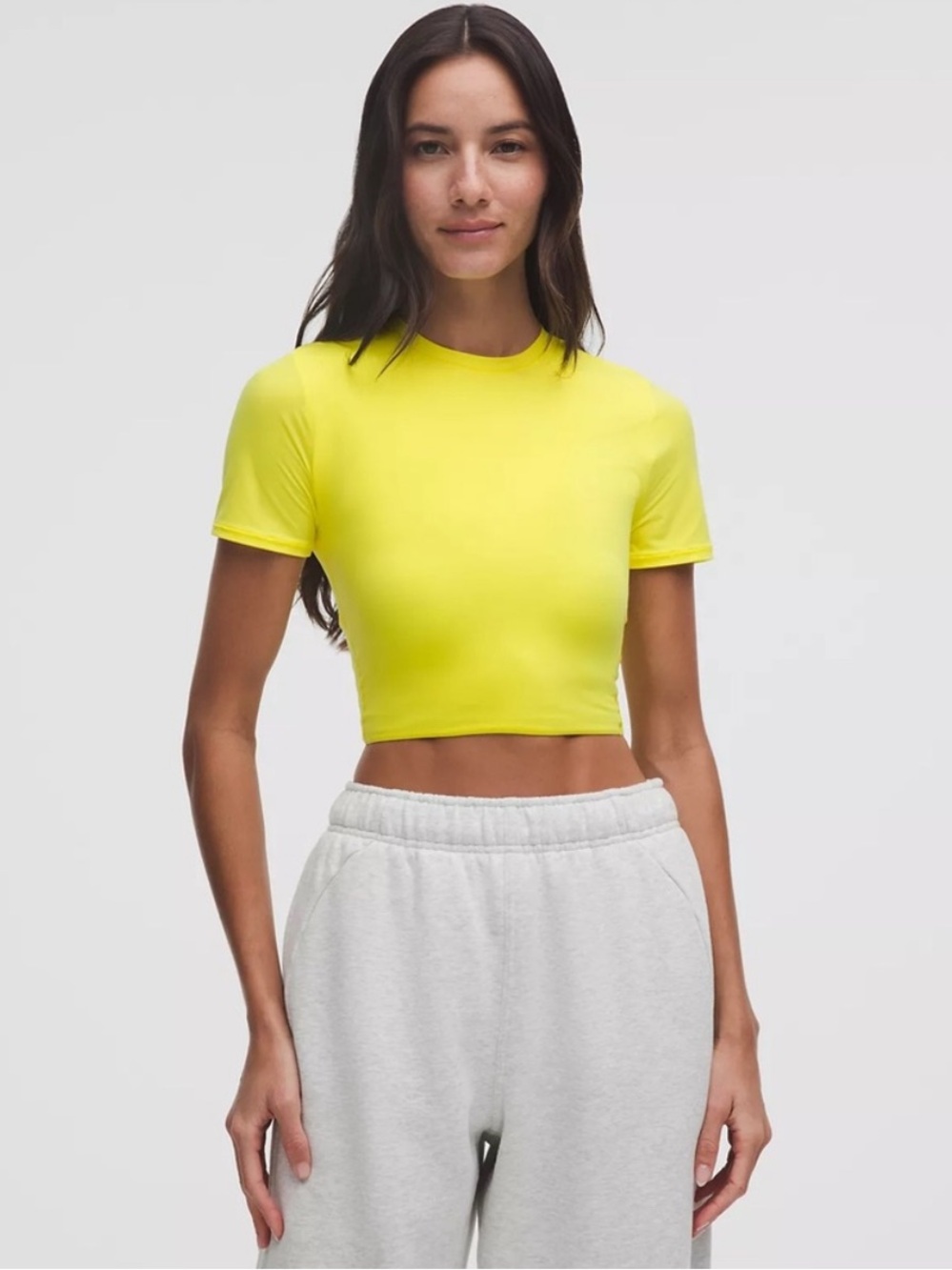 Lululemon Wundermost Ultra-Soft Nulu Crewneck Cropped T-Shirt